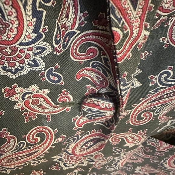 Talbots Petites Women's Blazer Size 4 Large Multicolor Paisley Rayon Vintage 90s - Picture 7 of 12